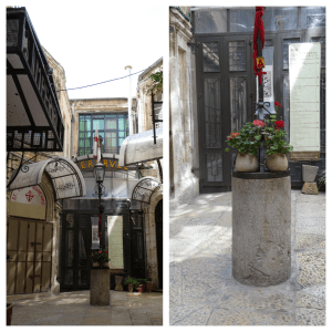 Roman Colomn outside the New Imperial Hotel