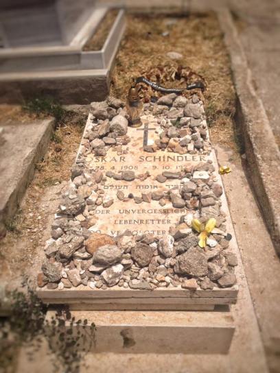 Oscar Schindler's grave, Mount Zion, Jerusalem